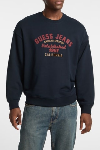 Sweat Vintage - Bleu marine et bordeaux