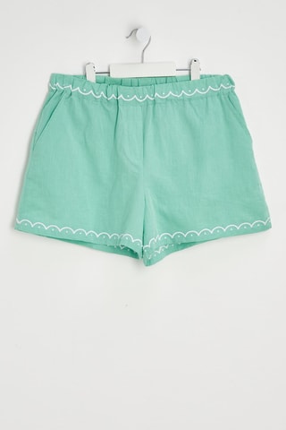 Shorts in lino - Verde acqua