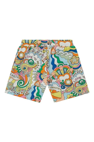 Short - Blanc et orange