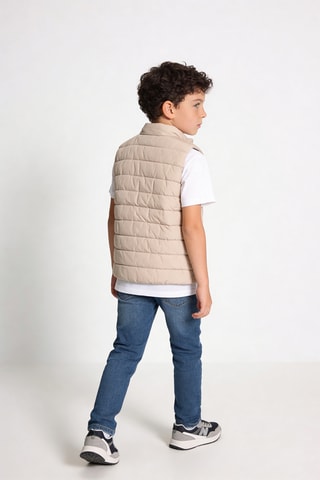 Doudoune sans manches - Beige