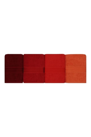 4 asciugamani ospite - Bordeaux - 30 x 50 cm