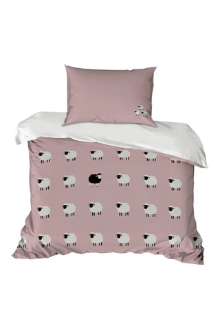 Copripiumino double face in cotone rinforzato 155 fili/cm² The Black Sheep - Rosa