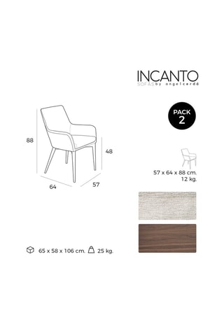 2 chaises en bois - 57 x 88 x 64 cm