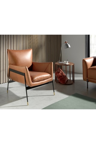 Fauteuil - Marron - En cuir