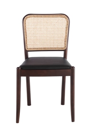 2 chaises bois et rotin - 126 x 197 x 25 cm