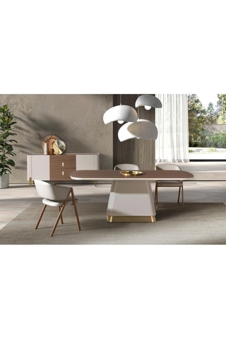 Table à manger en noyer - 200 x 95 x 76 cm