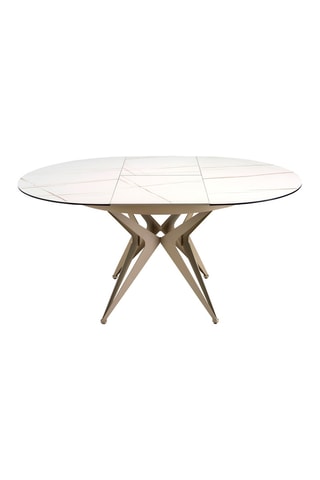 Table à manger en porcelaine - 120 x 120 x 77 cm
