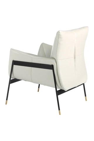 Fauteuil - Gris perlé et noir - En cuir
