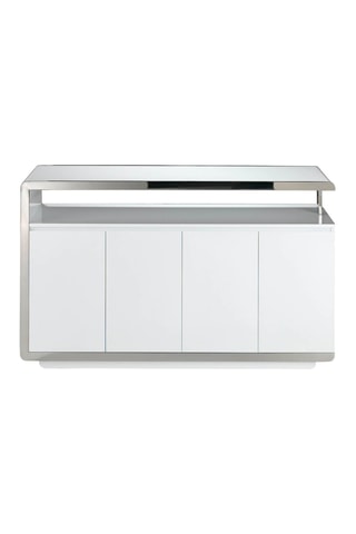 Buffet 4 portes - Blanc - 140 x 40 x 85 cm