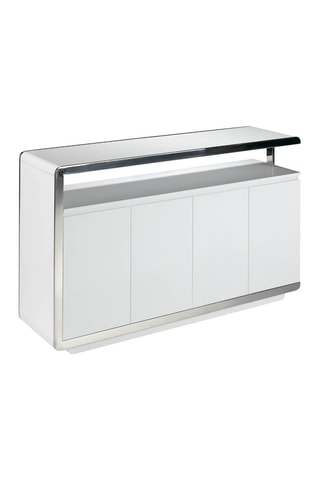 Buffet 4 portes - Blanc - 140 x 40 x 85 cm