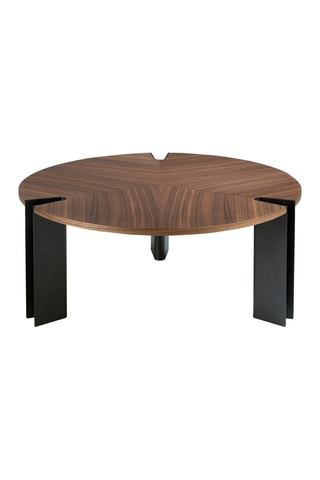 Table basse en noyer - 90 x 36 x 90 cm