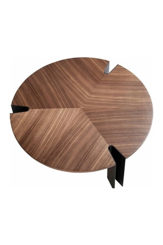 Table basse en noyer - 90 x 36 x 90 cm