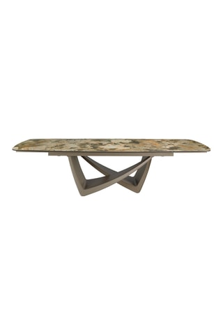 Table extensible en marbre de porcelaine - 200 x 76 x 100 cm