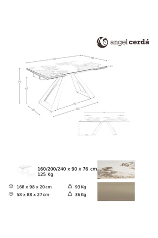 Table extensible - 160/240 x 90 x 76 cm