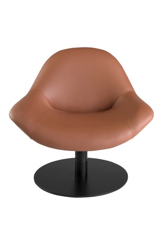 Fauteuil - Marron - Effet cuir