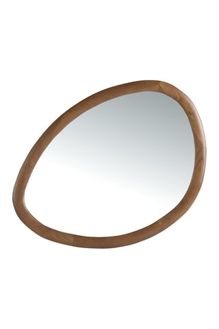 Miroir en bois - 95 x 75 x 3 cm - Naturel
