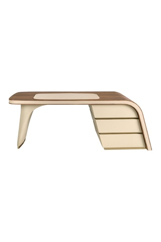 Bureau 3 tiroirs en bois - 215 x 75 x 80 cm
