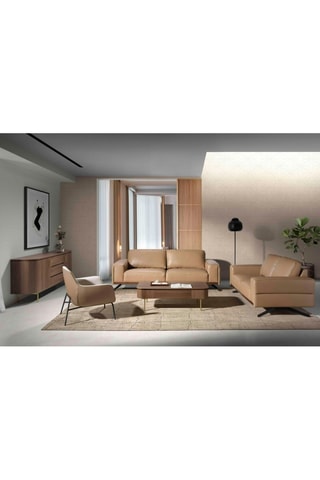 Table basse 1 tiroir en noyer - 120 x 37 x 60 cm