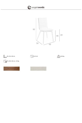 2 chaises - 49 x 90 x 56 cm