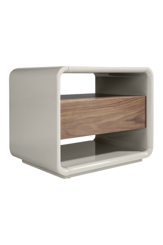 Table de chevet - Gris et naturel - 55 x 45 x 40 cm