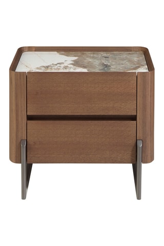 Table de chevet en noyer - 28 x 40 x 60 cm