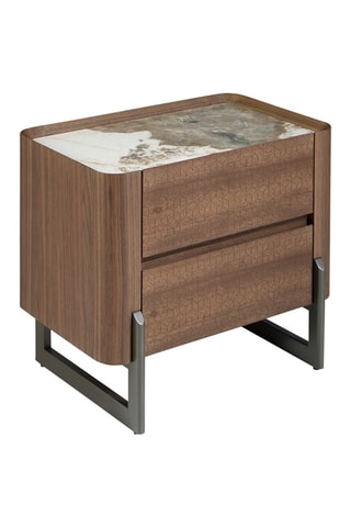 Table de chevet en noyer - 28 x 40 x 60 cm