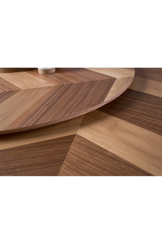 Table à manger en bois plaqué noyer - 150 x 76 x 150 cm