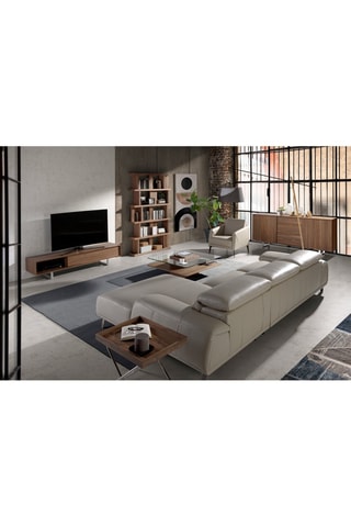 Fauteuil -  Beige - En cuir