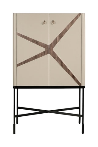 Buffet 2 portes en noyer - 90 x 40 x 150 cm