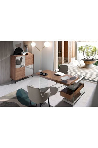 Lampe de table - Doré et blanc - 15 W