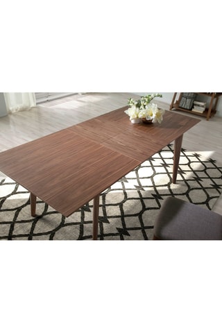 Table à manger extensible Imitation noyer