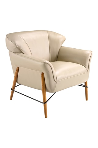 Fauteuil - Beige - En cuir