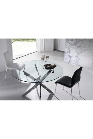 Table à manger en verre - 140 x 75 cm