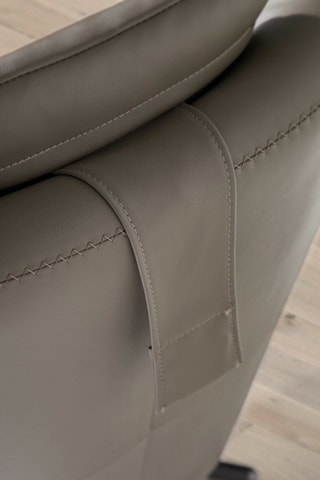 Fauteuil pivotant - Taupe - En cuir