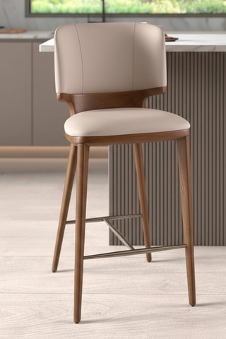 Tabouret de bar en bois - 51 x 107 x 55 cm