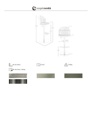 Tabouret de bar - 46 x 85 x 50 cm