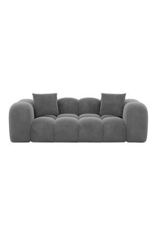 Canapé Nuvola - Gris foncé - 2 places - Tissu toucher velours