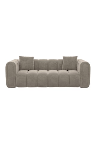 Canapé Luma - Beige foncé - 2 places - Tissu velours