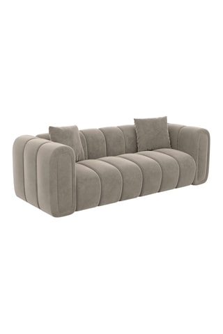 Canapé Luma - Beige foncé - 2 places - Tissu velours