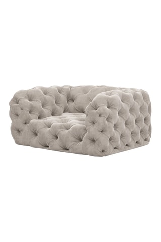 Fauteuil Honey - Crème - Tissu toucher velours