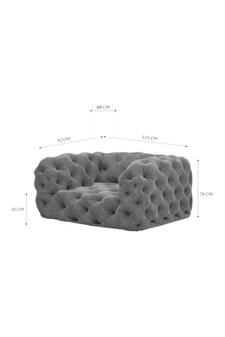 Fauteuil Honey - Crème - Tissu toucher velours