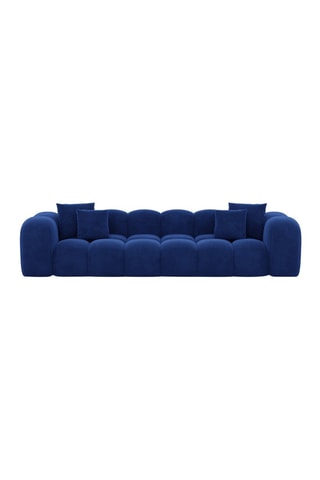 Canapé Nuvola - Bleu foncé - 4 places - Tissu toucher velours