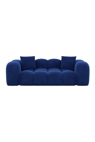 Canapé Nuvola - Bleu foncé - 2 places -  Tissu toucher velours