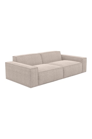 Canapé droit Lionel - Beige - 3 places - Tissu structuré