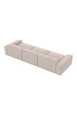 Canapé Lionel - Beige - 4 places - Tissu structuré
