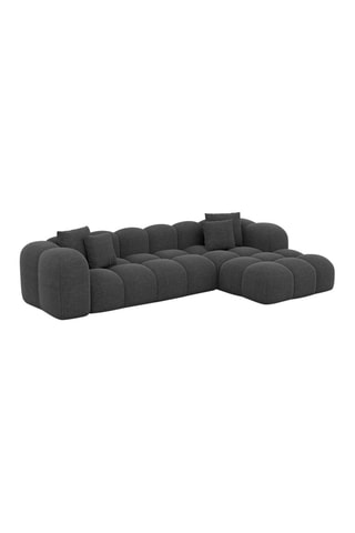 Canapé d'angle Nuvola - Anthracite - 6 places - En polyester