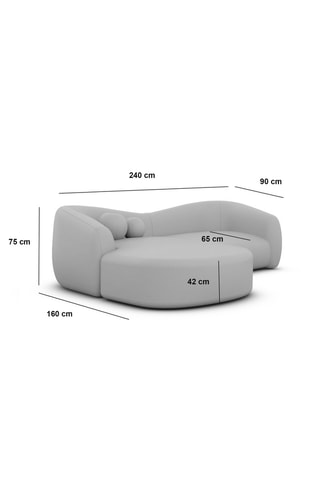 Canapé d’angle gauche Ciroto - Beige - 4 places - En polyester