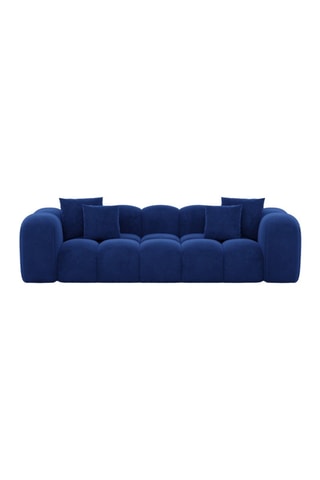 Canapé Nuvola - Bleu foncé - 3 places - Tissu toucher velours
