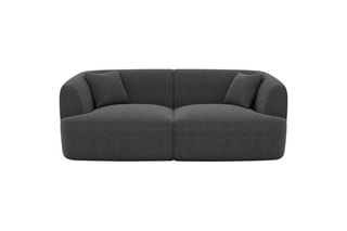 Canapé Ozura - Anthracite - 2 places - En tissu structurel