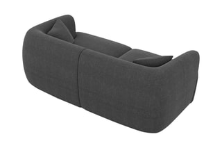 Canapé Ozura - Anthracite - 2 places - En tissu structurel
